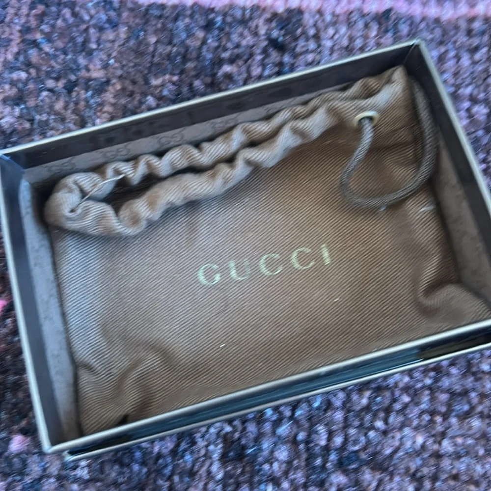 Gucci Horsebjt Camel and Silver Suede Loafer Keychain